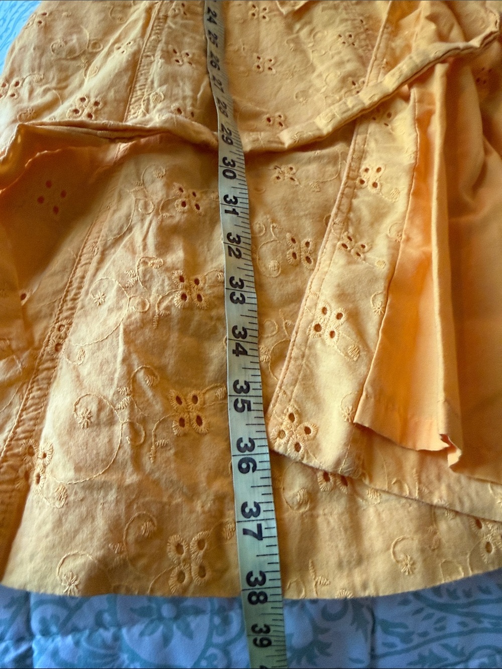 Isaac Mizrahi Yellow Eyelet Wrap Midi Dress - Picture 5 of 7